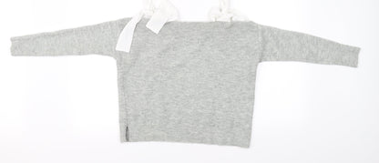 Back view of Topshop women’s grey jumper, size UK 10