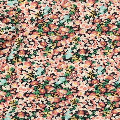 Brand and care label for Preworn women’s multicoloured floral basic blouse, size UK 8