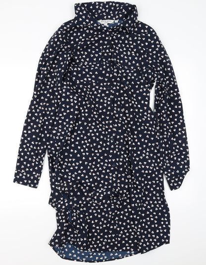 Additional front view of Brave Soul women’s blue basic button-up, size S