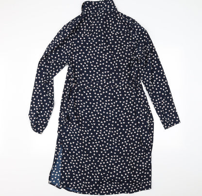 Back view of Brave Soul women’s blue basic button-up, size S