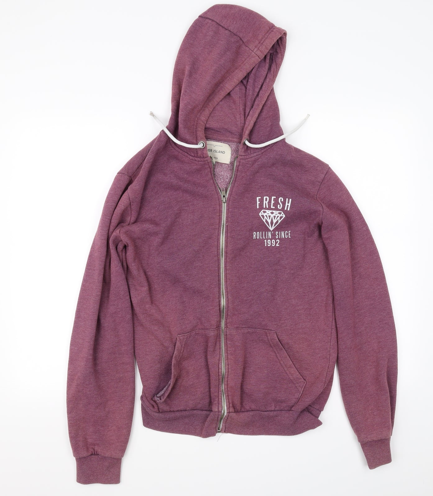 River Island Mens Brown   Full Zip Hoodie Size S