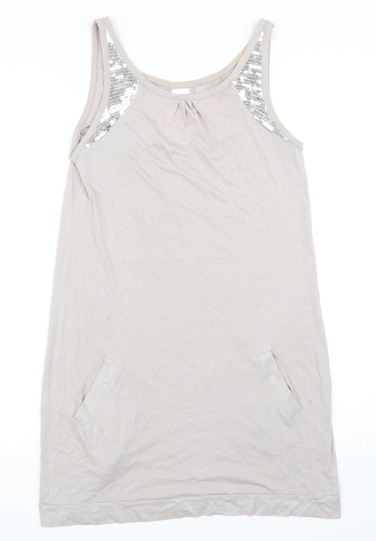 Oasis Womens Grey   Tank Dress  Size S
