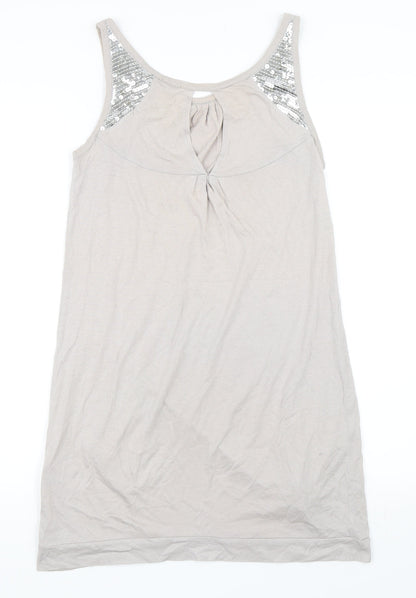 Back view of Oasis women’s grey tank dress, size S