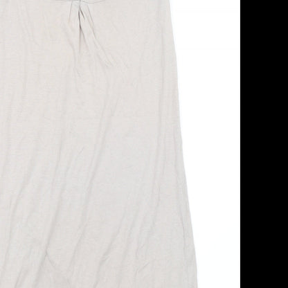 Brand and care label for Oasis women’s grey tank dress, size S