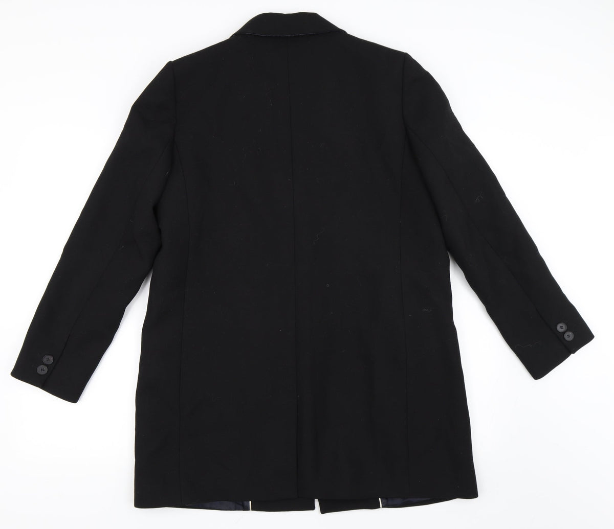 Preworn Womens Black   Overcoat Coat Size L