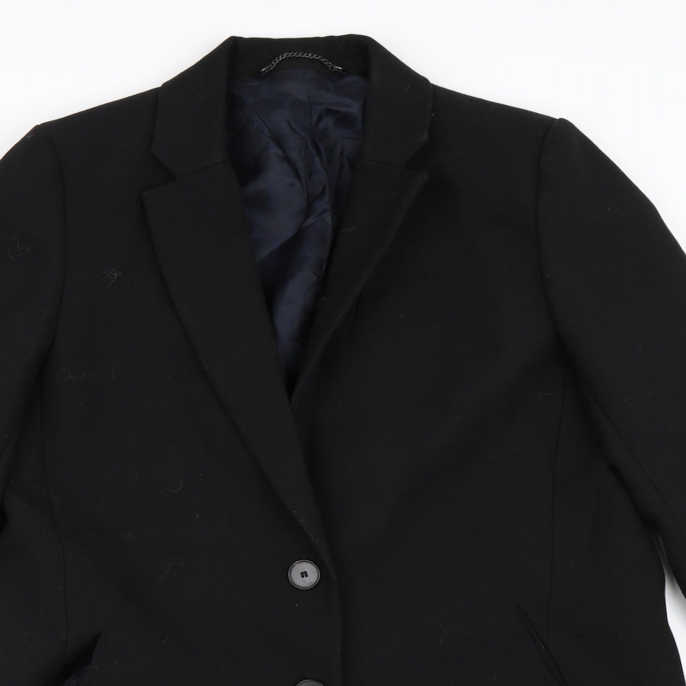 Preworn Womens Black   Overcoat Coat Size L