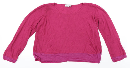Additional front view of Per Una women’s pink jumper, size UK 16