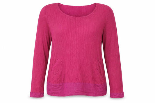 Front view of Per Una women’s pink jumper, size UK 16