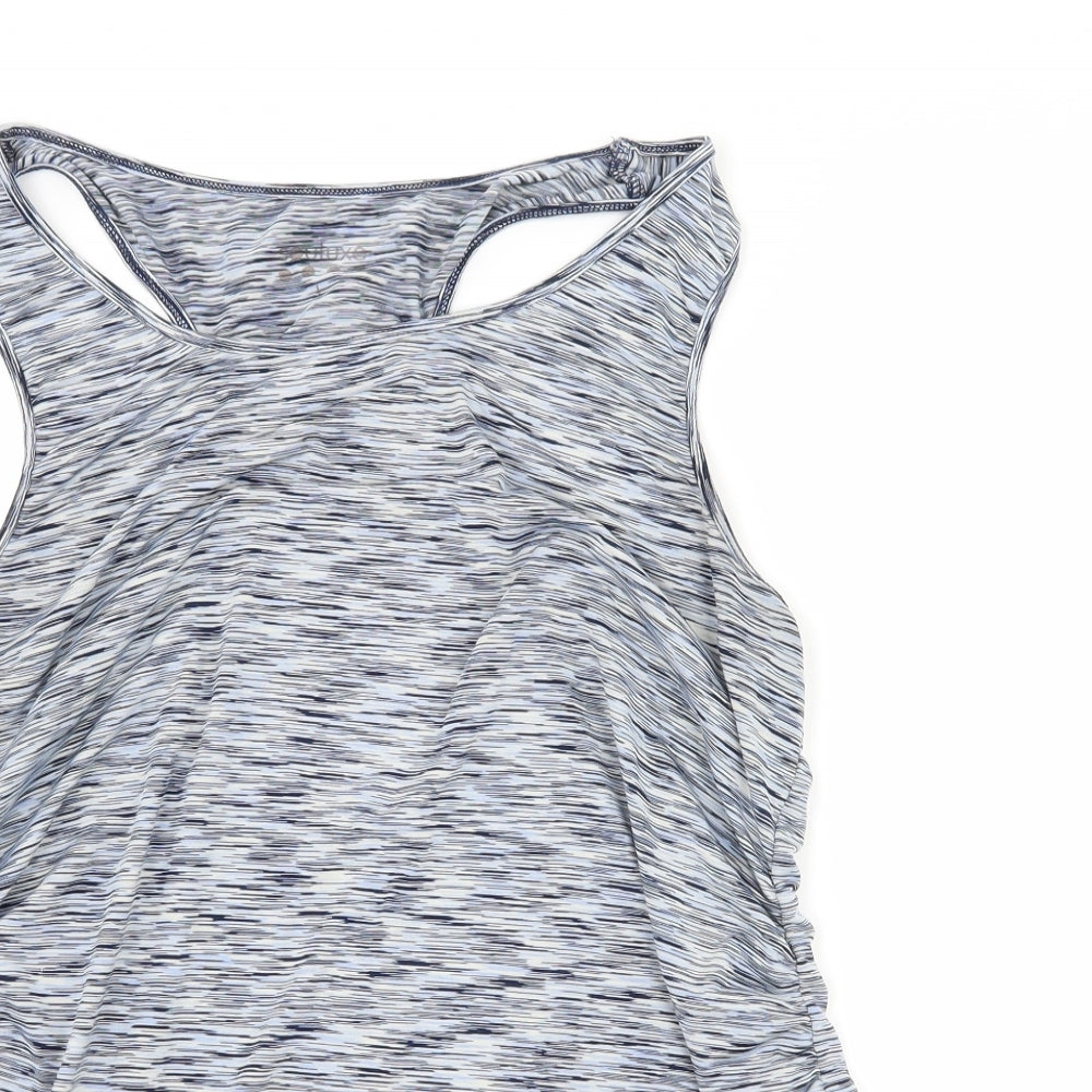 South Luxe Womens Blue Striped Jersey Basic Tank Size L