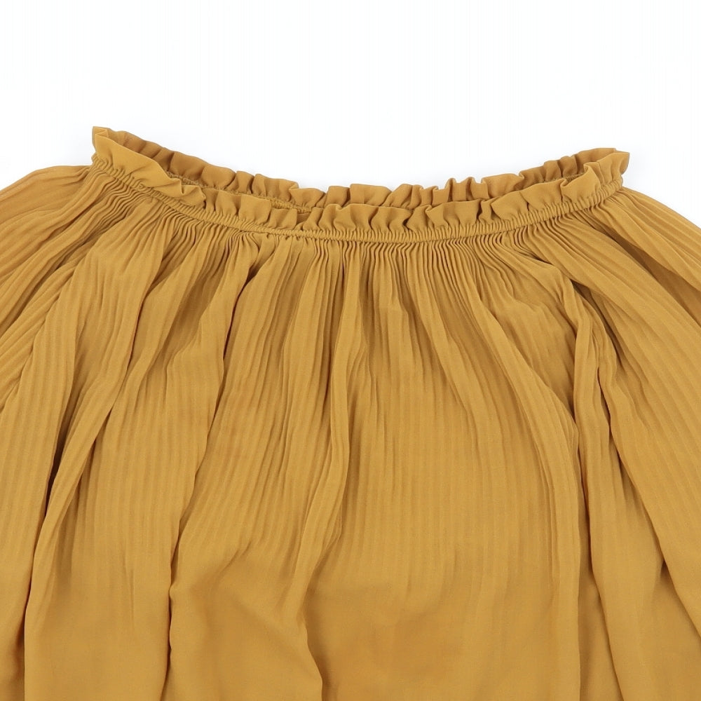 Preworn Womens Yellow   Basic Blouse One Size