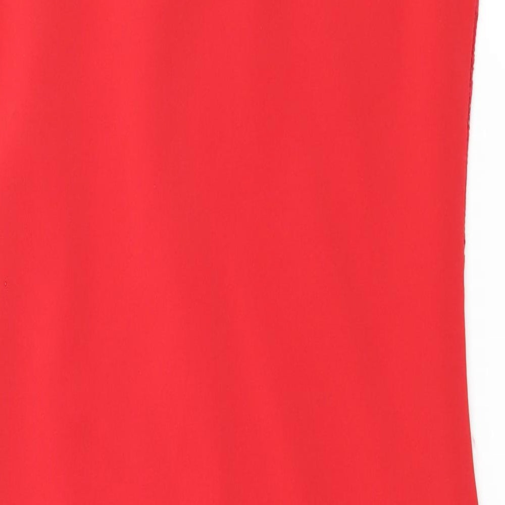 Boohoo Womens Red  Jersey Bodycon  Size 8