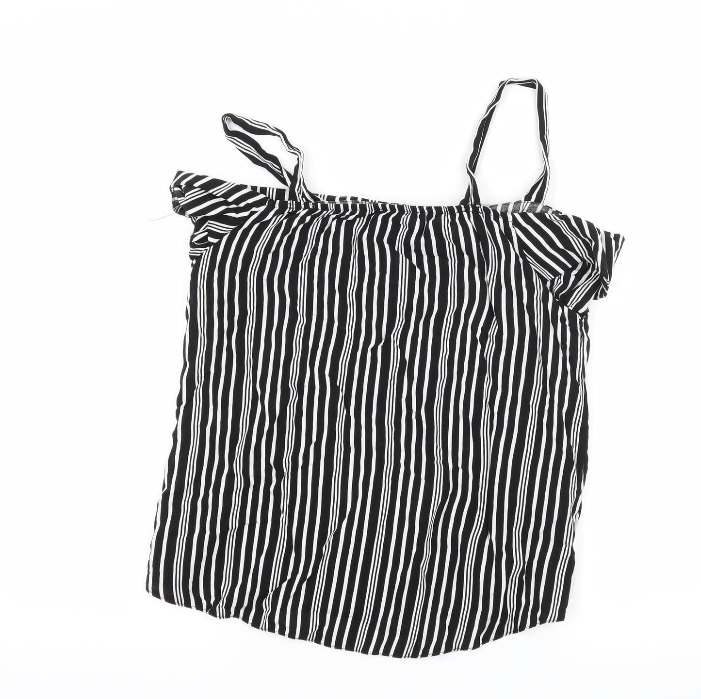 Select Womens Black Striped  Camisole Tank Size 6