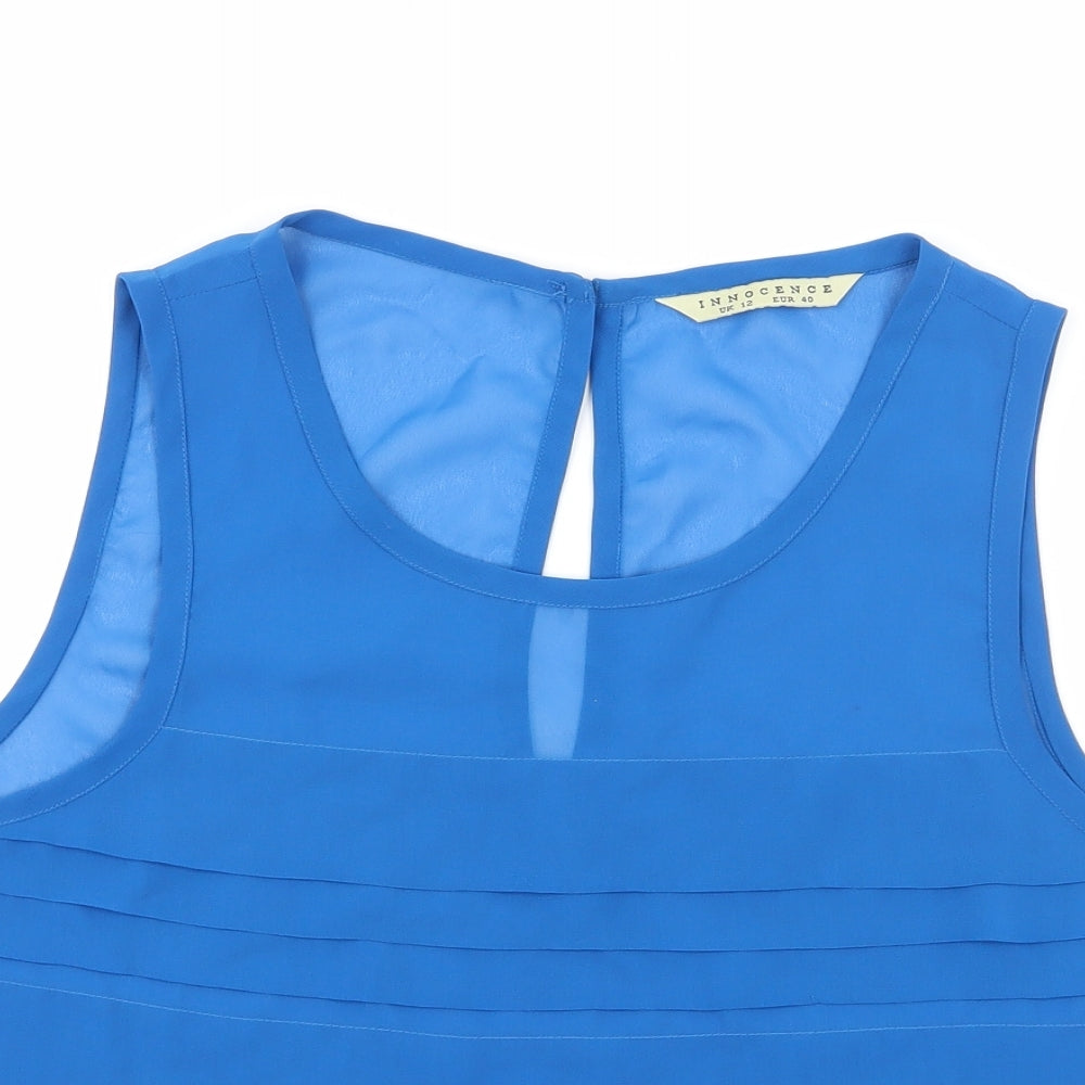 Innocence Womens Blue   Basic Blouse Size 12