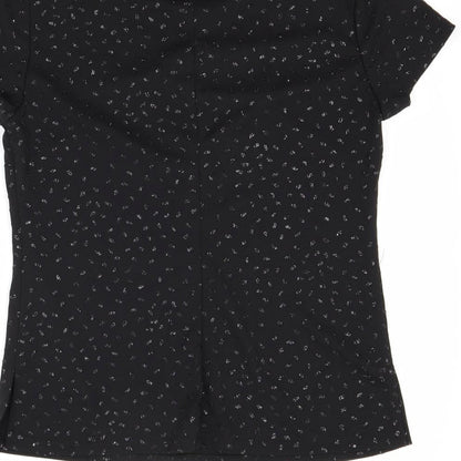 Brand and care label for BHS women’s black basic blouse, size UK 12