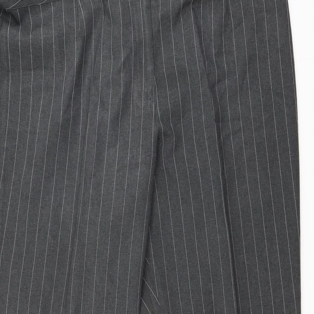 Preworn Womens Grey Striped  Trousers  Size 20 L29 in