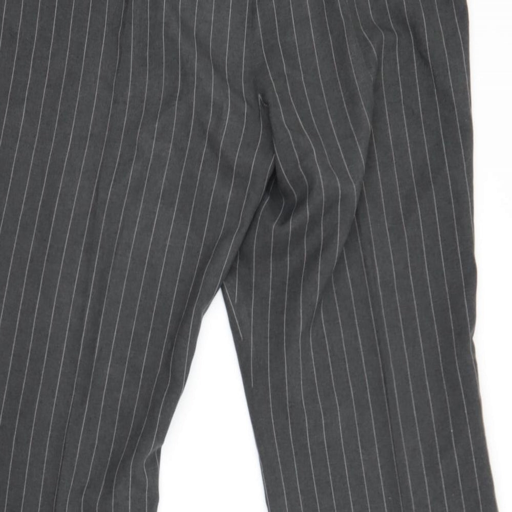 Preworn Womens Grey Striped  Trousers  Size 20 L29 in