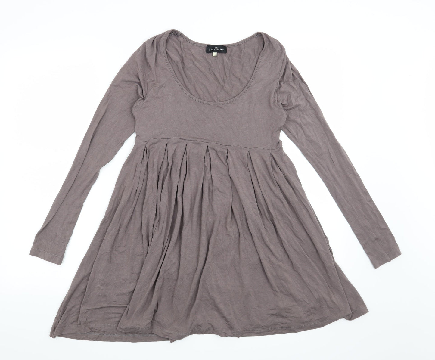 River Island Womens Grey   Basic Blouse Size 10