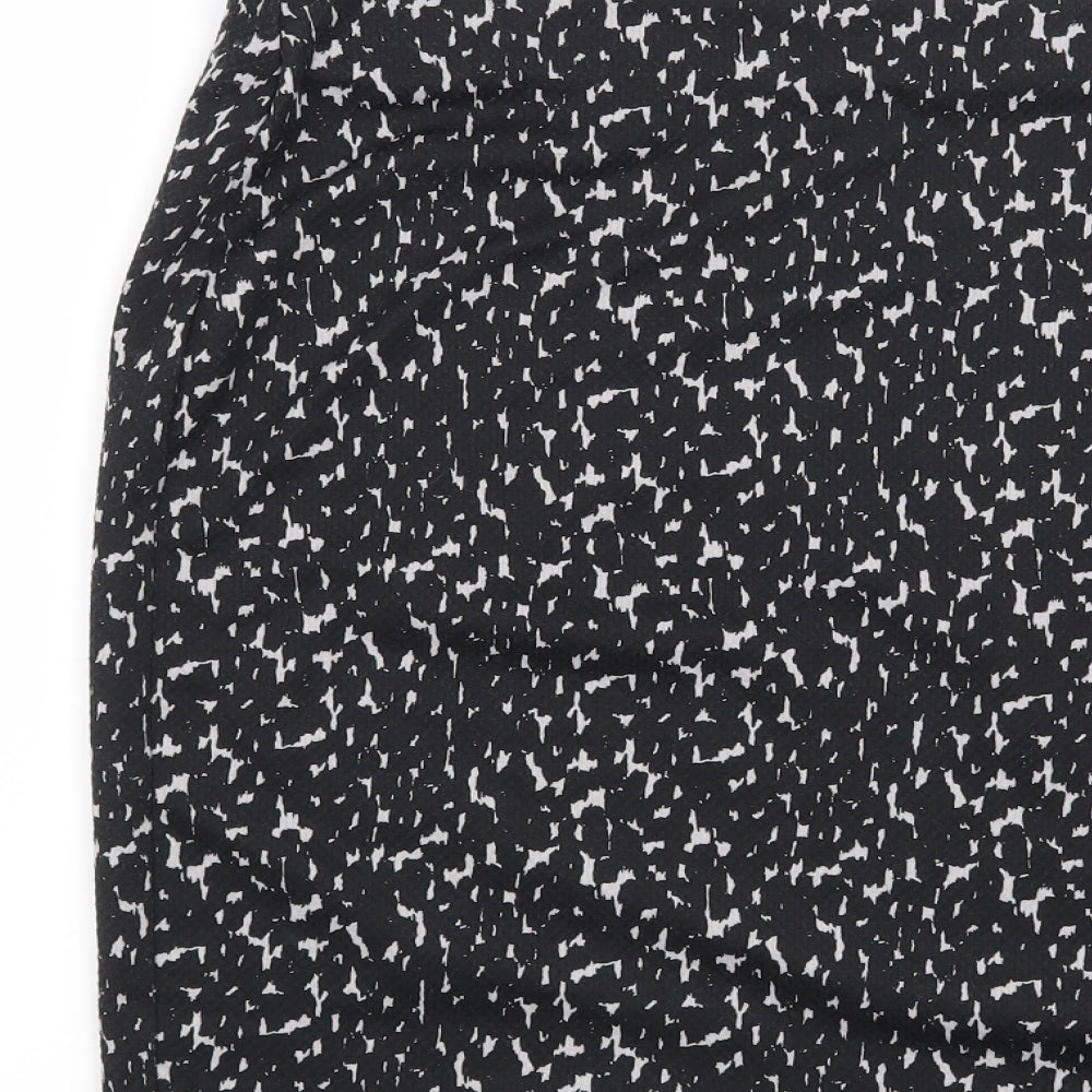 Marks and Spencer Womens Black Geometric  Straight & Pencil Skirt Size 32 in