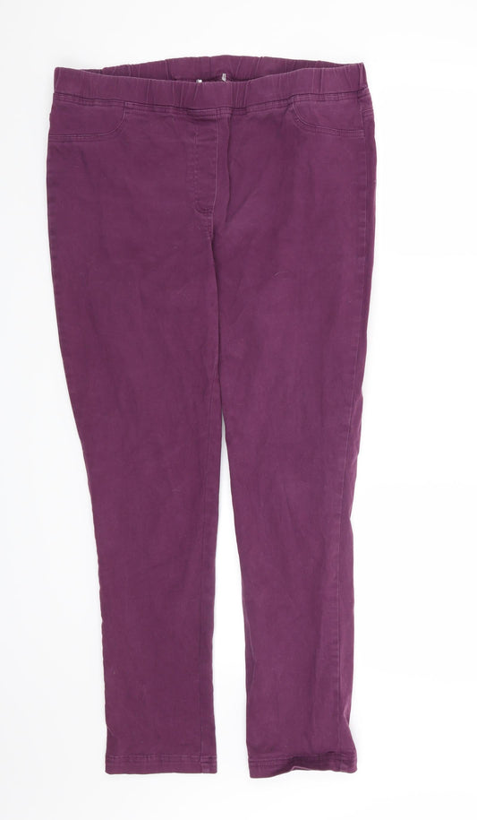 Preworn Womens Purple   Straight Jeans Size 36 in L28 in