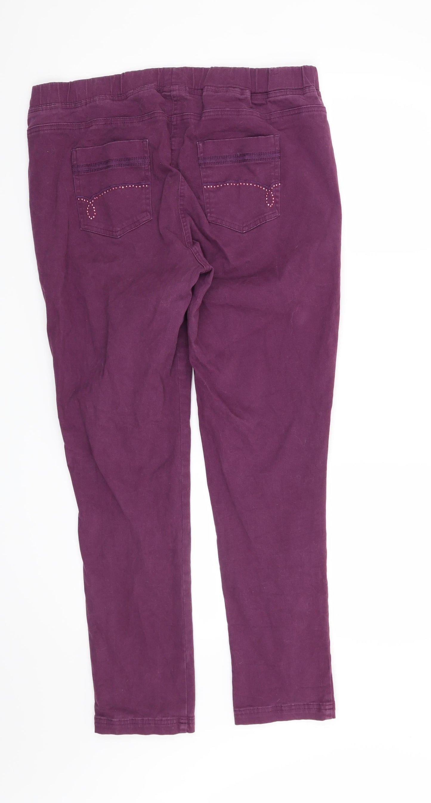 Preworn Womens Purple   Straight Jeans Size 36 in L28 in