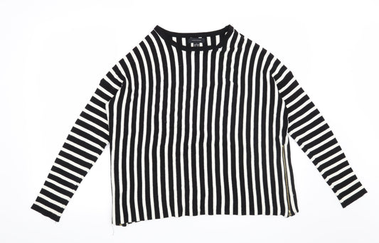 Atmosphere Womens Black Striped  Pullover Jumper Size 14