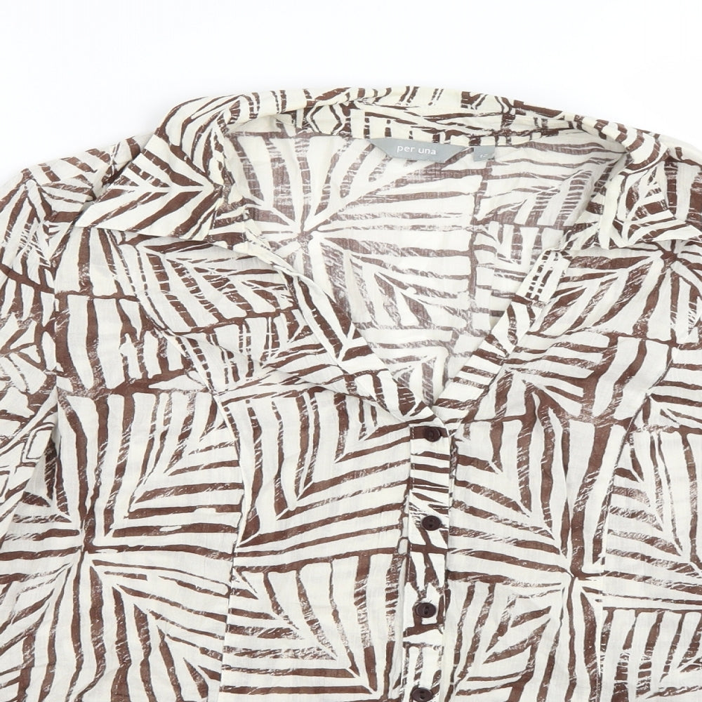 Per Una Womens White   Basic Button-Up Size 12
