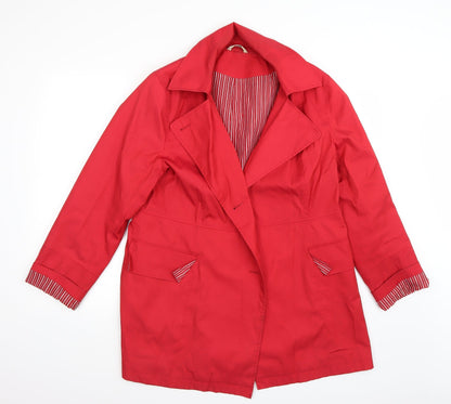 Additional front view of George women’s red jacket coat, size UK 14