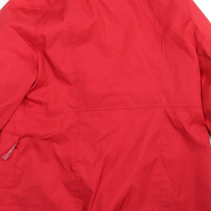 Brand and care label for George women’s red jacket coat, size UK 14