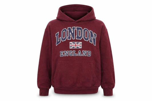 Front view of Zone one women’s purple pullover hoodie, size XS
