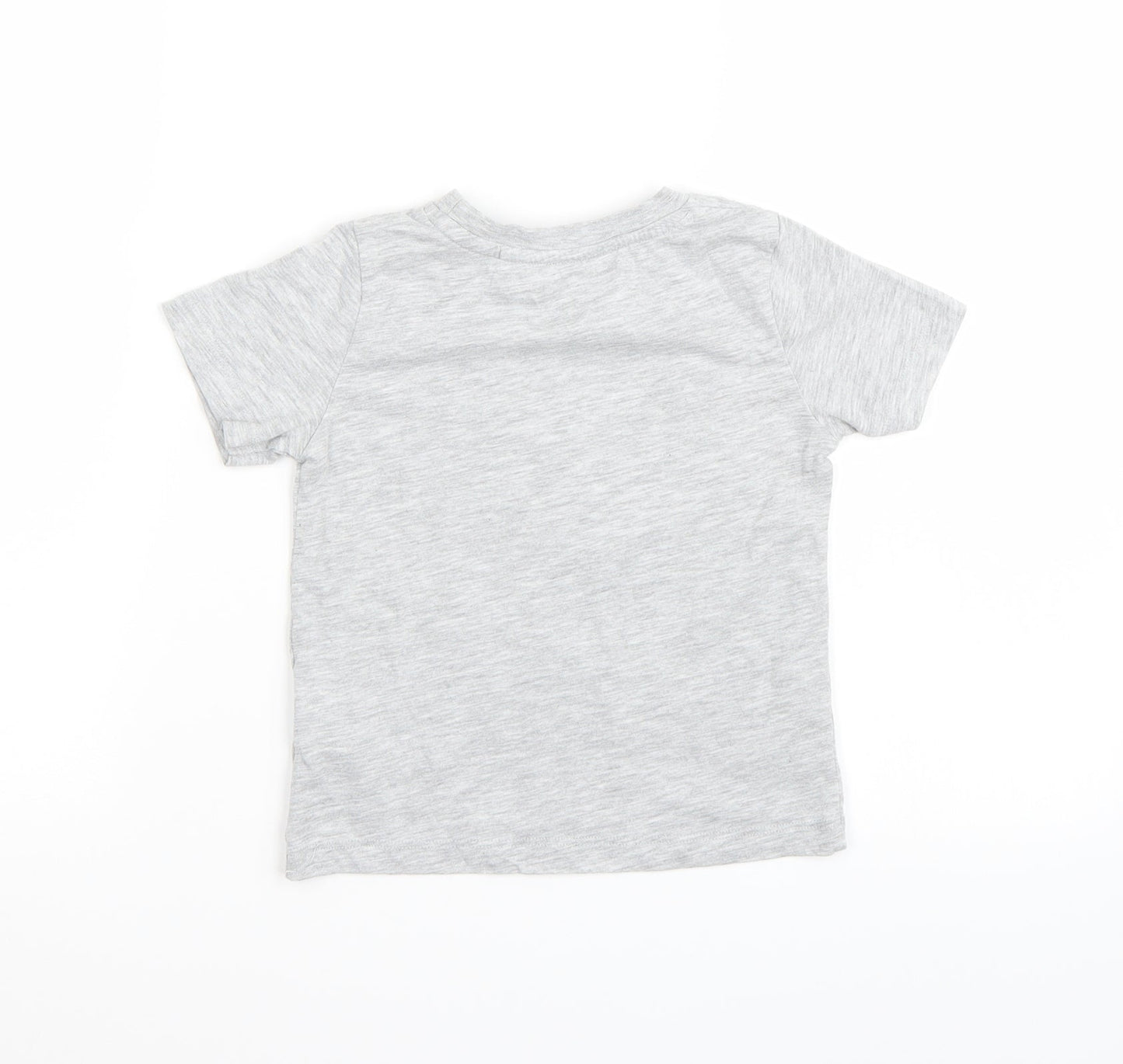 H&M Boys Grey Batik Rayon Basic T-Shirt Size 5 Years