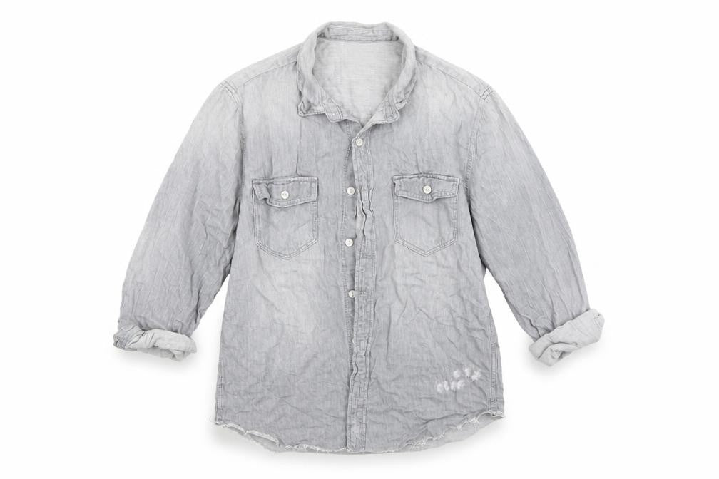 H&M Womens Grey   Basic Button-Up Size M