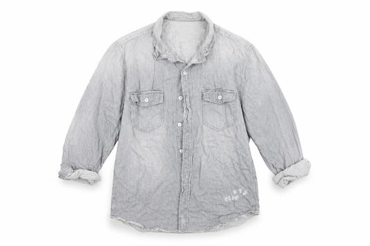 H&M Womens Grey   Basic Button-Up Size M