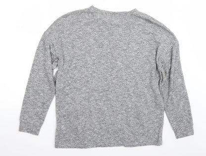Back view of Papaya women’s grey basic t-shirt, size UK 14