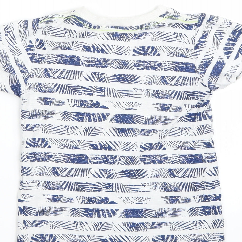 Matalan Boys White Striped  Basic T-Shirt Size 2-3 Years