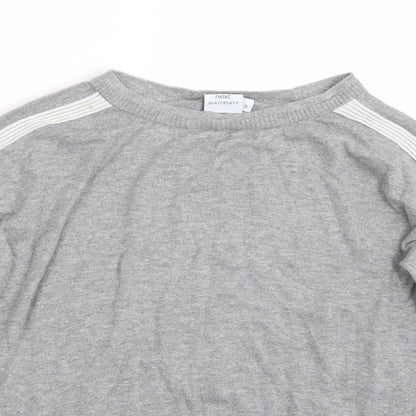 Close-up detail of Next women’s grey jumper, size UK 8
