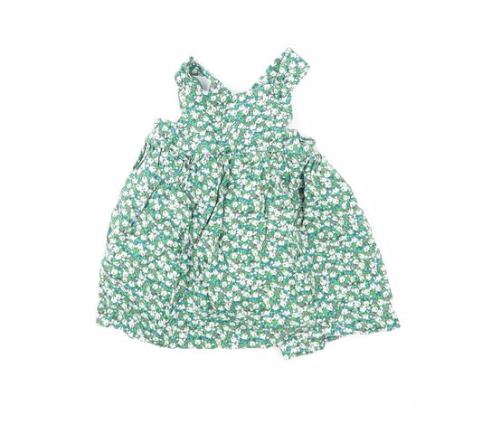 Mini Club Girls Green Floral  A-Line  Size 0-3 Months