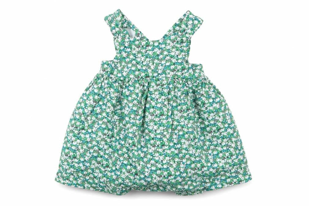 Mini Club Girls Green Floral  A-Line  Size 0-3 Months