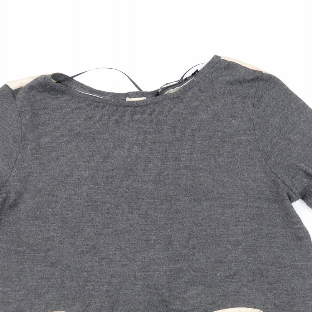 Zara Womens Grey   Basic T-Shirt Size M