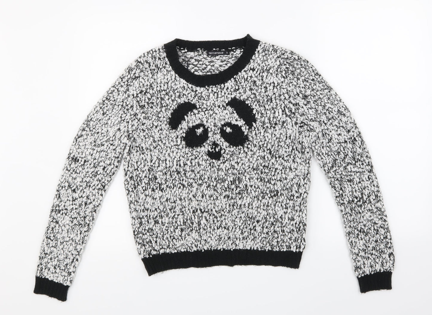 Terranova Womens White  Knit Pullover Jumper Size S