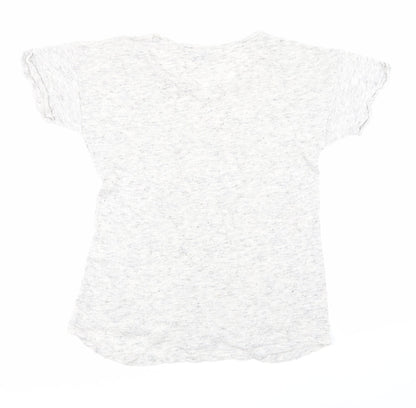 Back view of Moss Copenhagen women’s grey basic t-shirt, size S