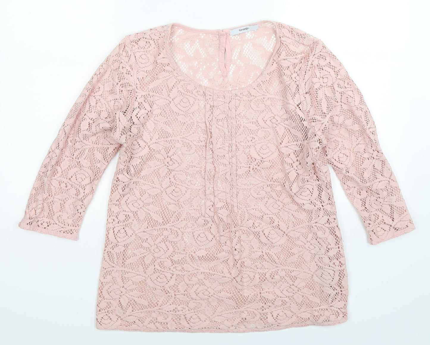 George Womens Pink  Knit Pullover Jumper Size 12