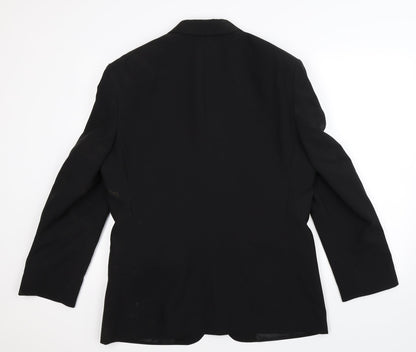 Back view of George men’s black jacket suit jacket, size 38