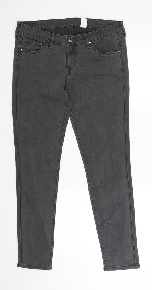H&M Womens Grey  Denim Skinny Jeans Size 30 in L30 in