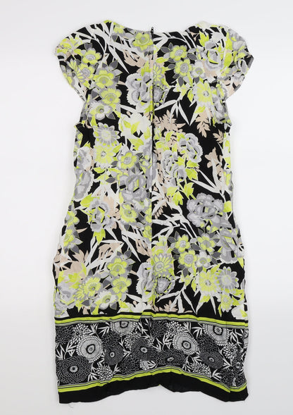 Back view of Dorothy Perkins women’s multicoloured floral bodycon, size UK 10