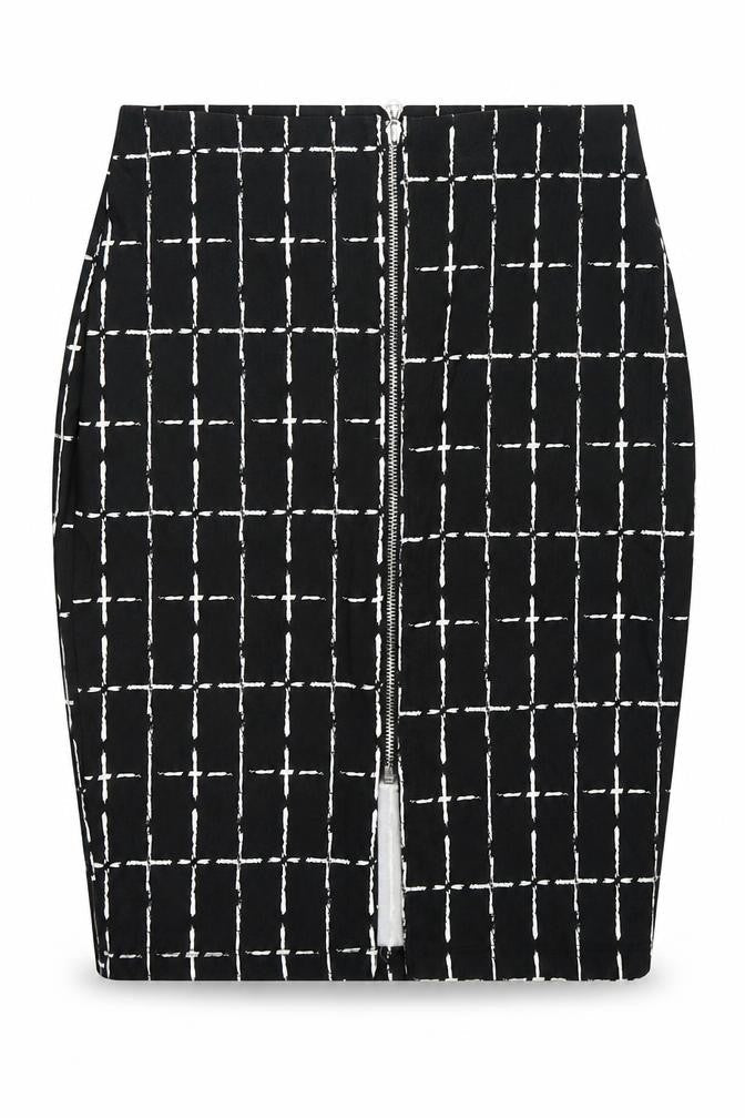 Atmosphere Womens Black Check  Straight & Pencil Skirt Size 32 in