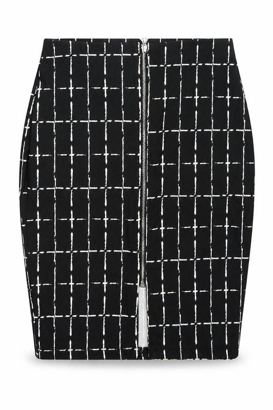Atmosphere Womens Black Check  Straight & Pencil Skirt Size 32 in