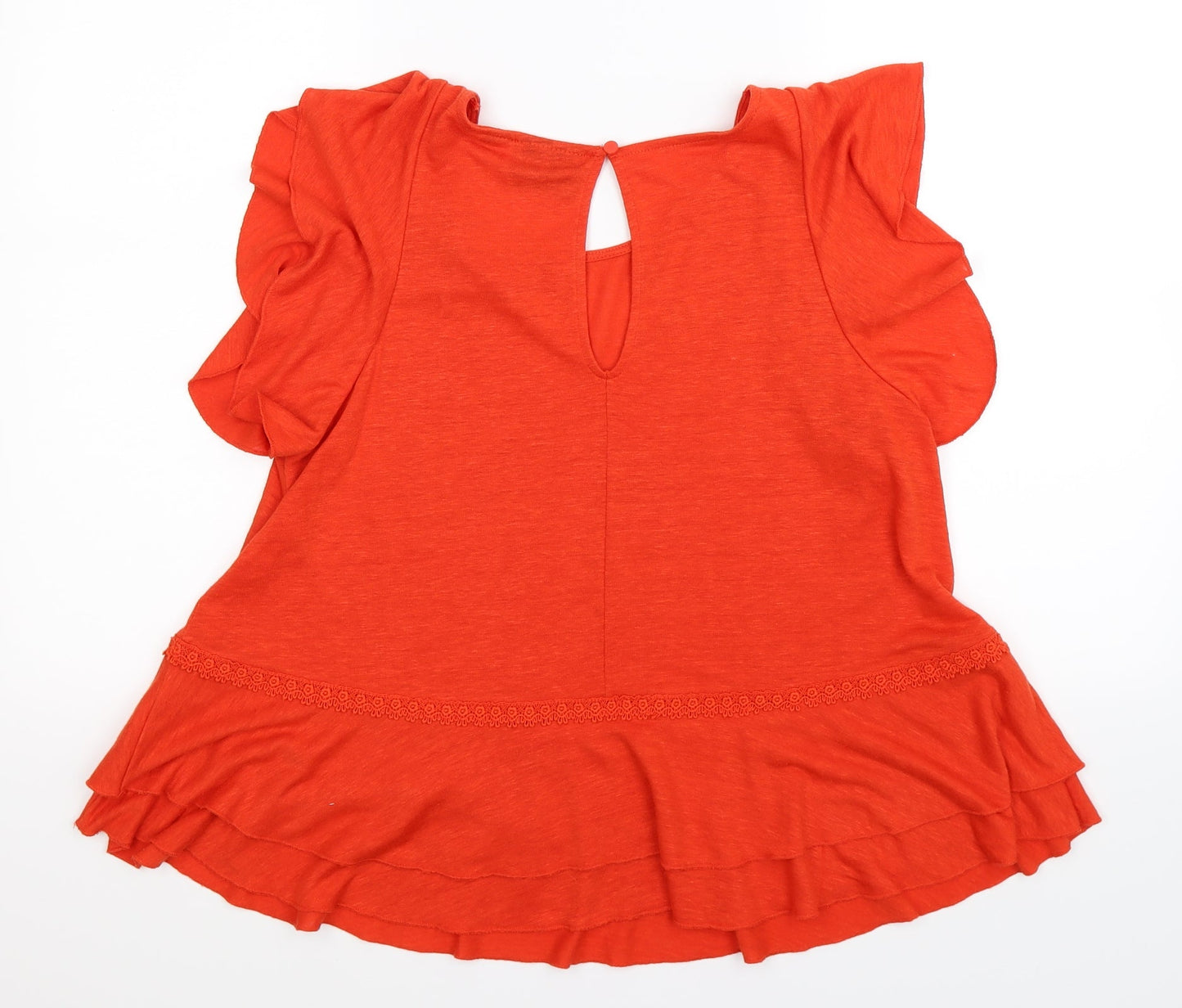 Cynthia Rowley Womens Orange   Basic Blouse Size 14