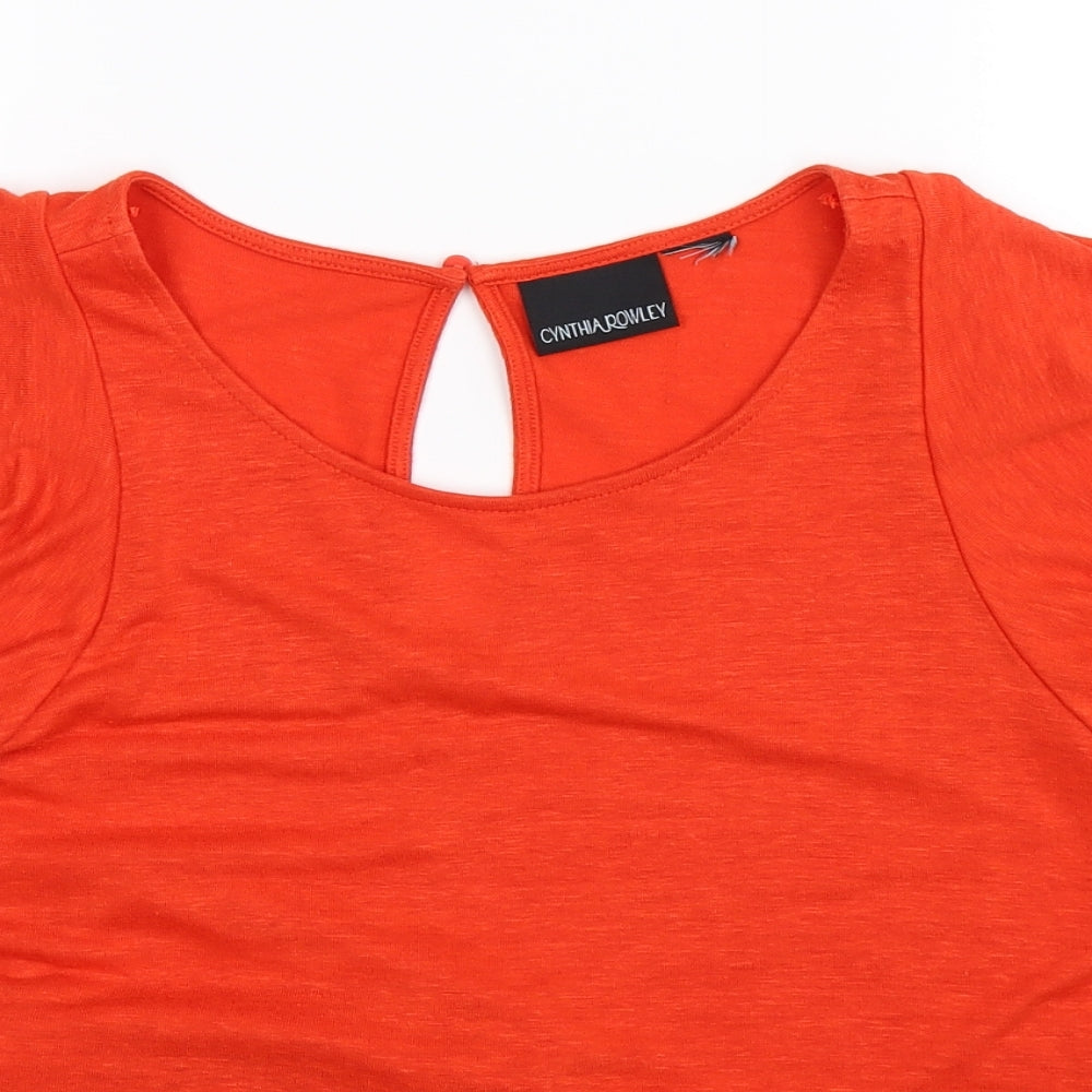 Cynthia Rowley Womens Orange   Basic Blouse Size 14