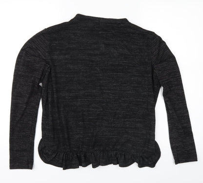 Back view of Boohoo women’s grey jersey blouse, size L