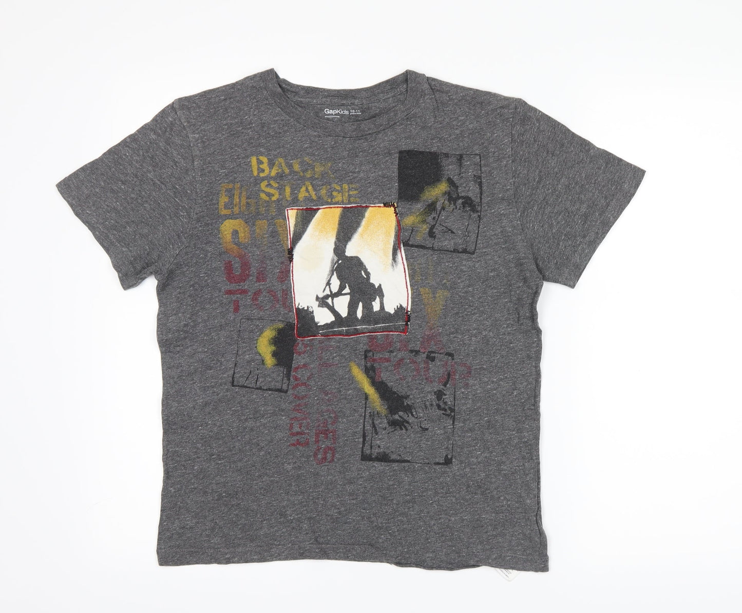 Gap Boys Grey   Basic T-Shirt Size 10-11 Years  - Back Stage